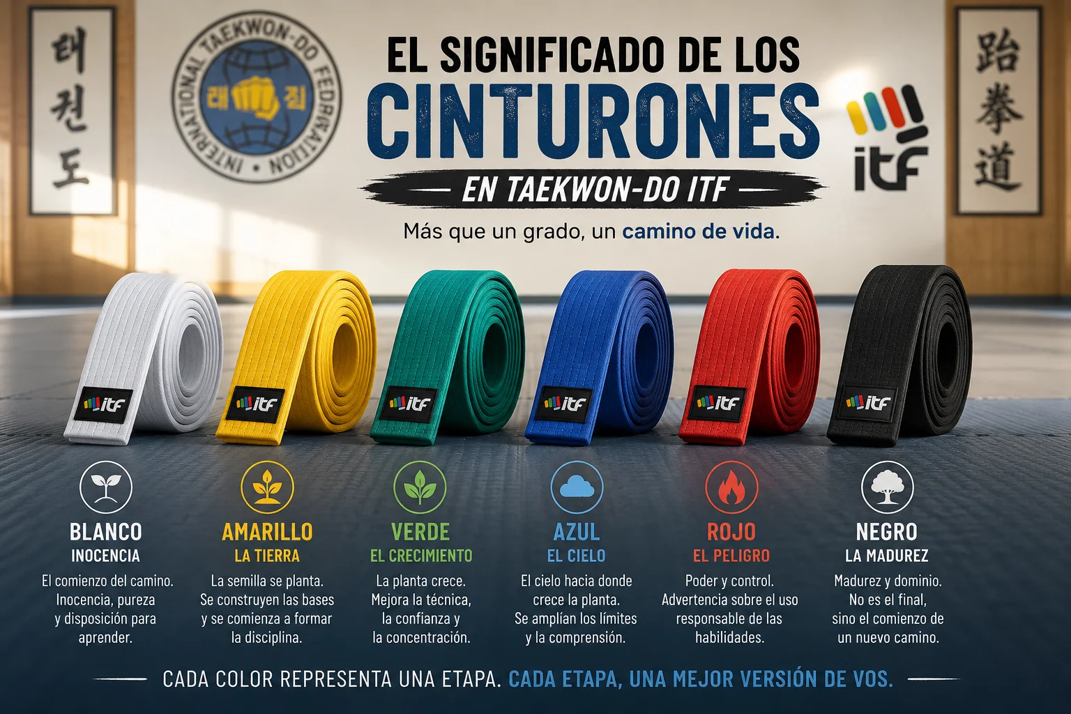 El significado de los colores de los cinturones en Taekwon-Do ITF: más que un grado, un camino de vida