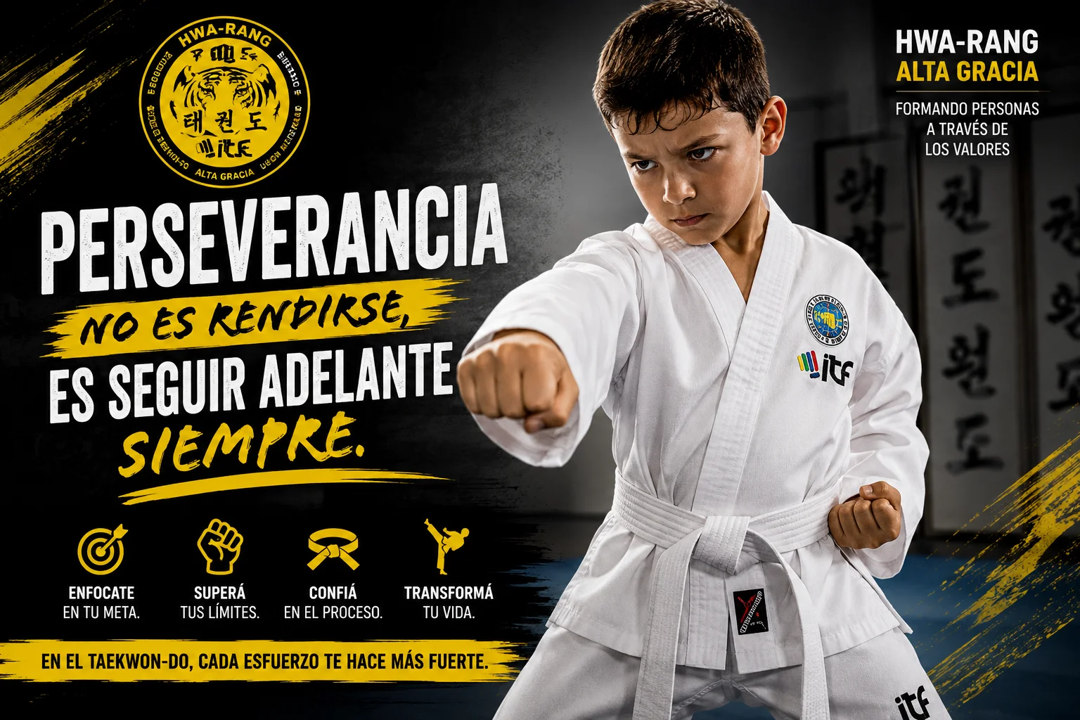 Perseverancia en Taekwon-Do: la fuerza que transforma alumnos en personas fuertes